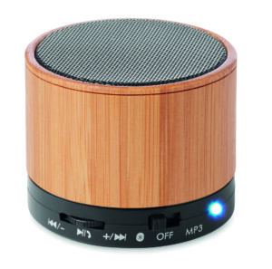 Głośnik bezprzew z bambusa ROUND BAMBOO