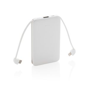 Power bank 5000 mAh, zintegrowany kabel 3 w 1